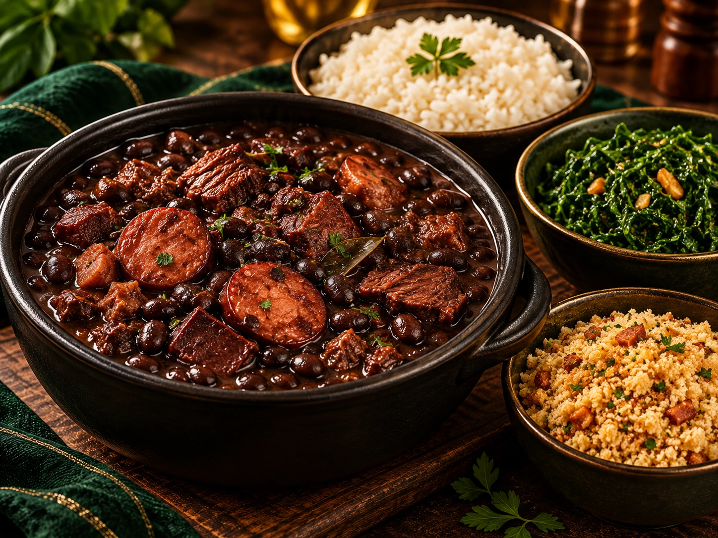 Feijoada com acompanhamentos