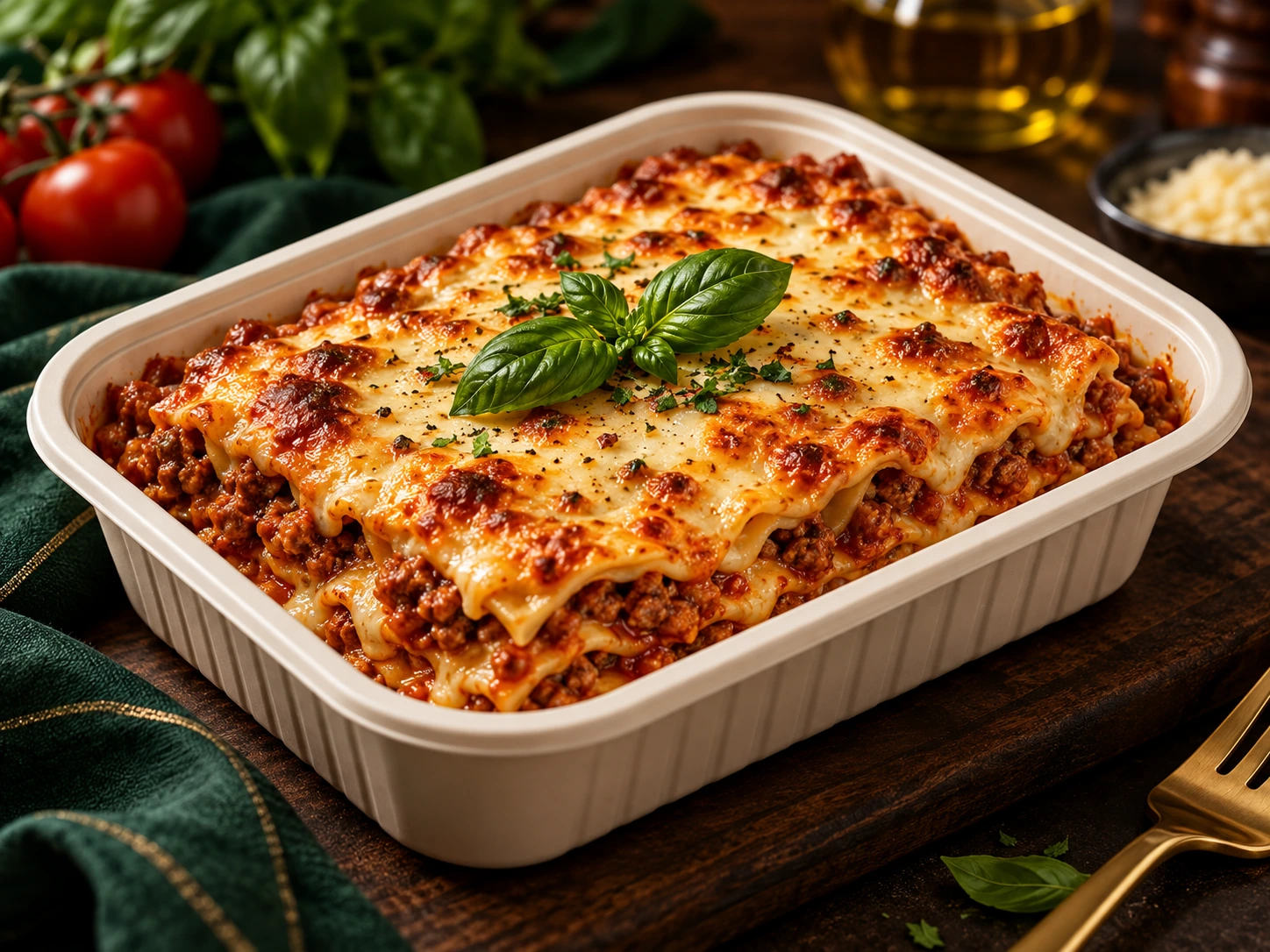 Lasanha à bolonhesa gratinada